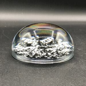 Cristal Snowflake Paperweight Crystal Dome Paperweight France 3 in
